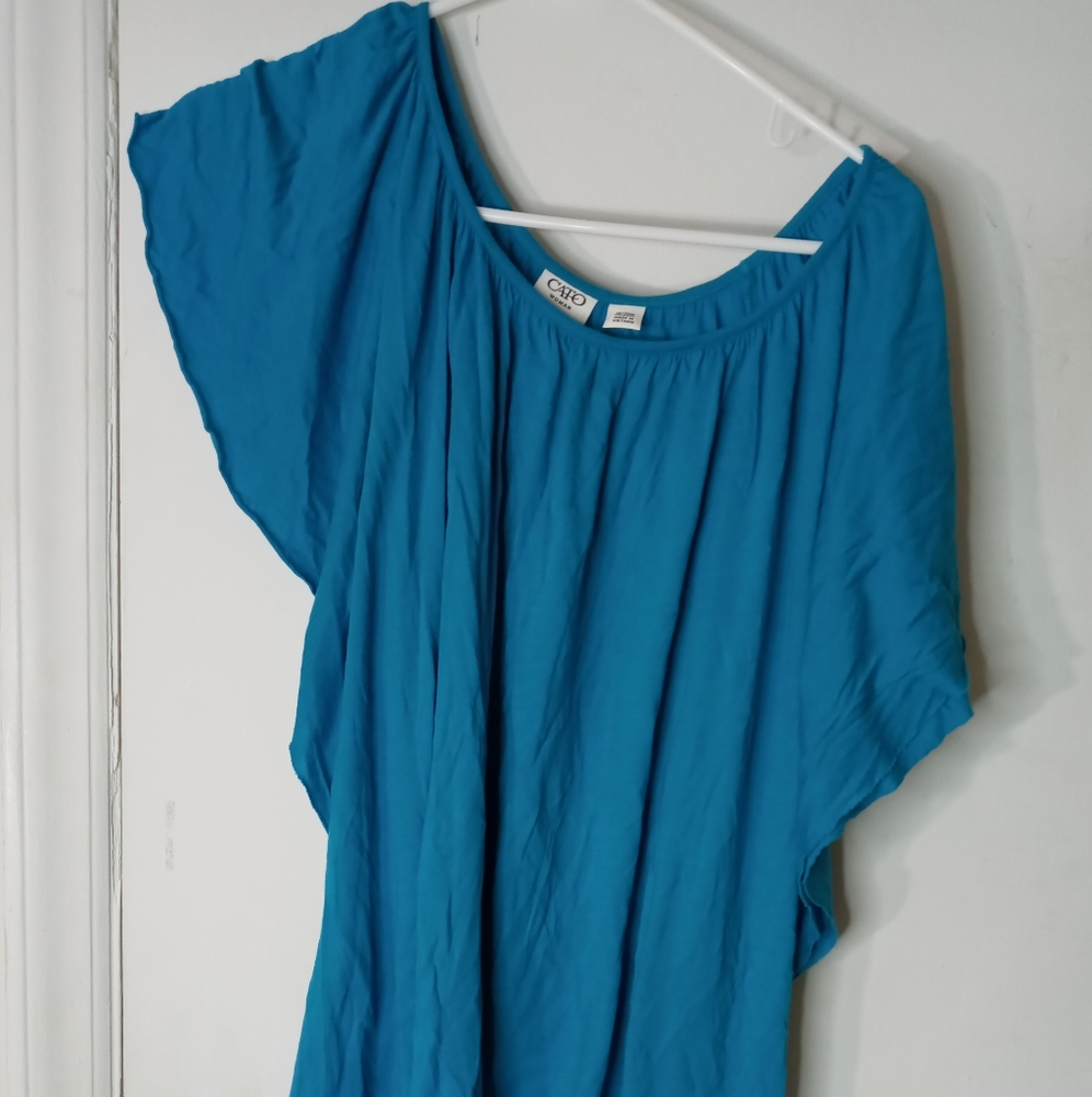 Cato Woman Turquoise Short Sleeve Shirt